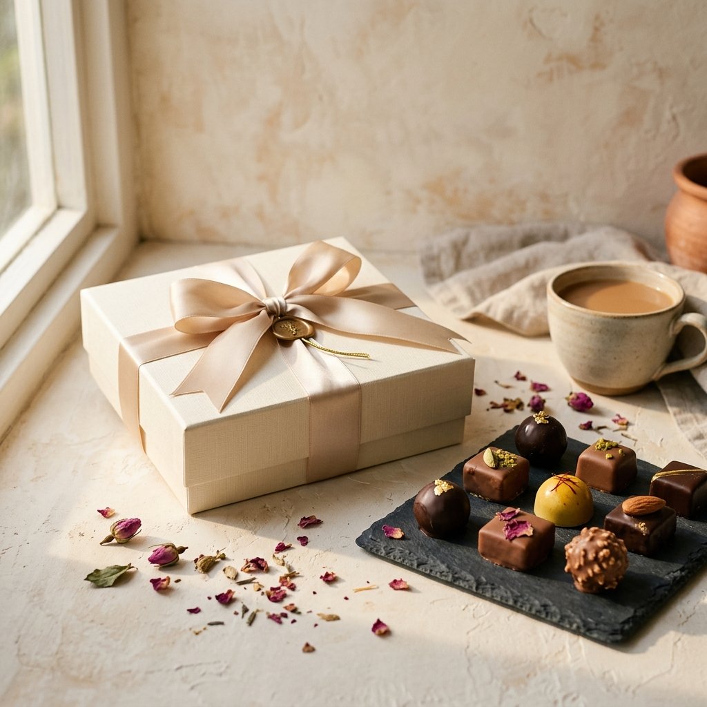 Premium gift and chocolate composition